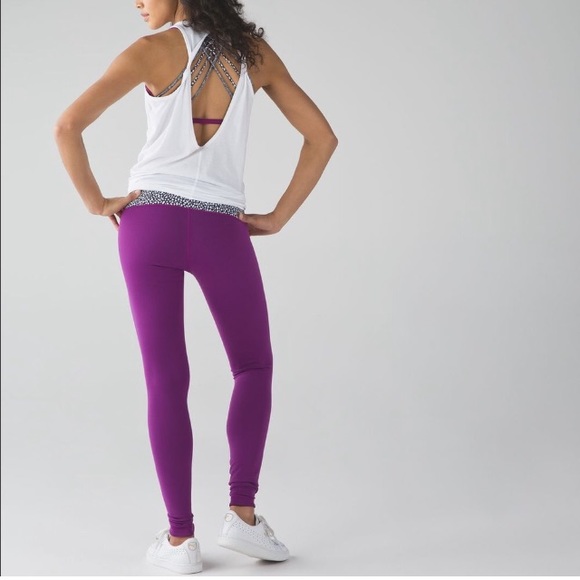 Lululemon Wunder Under Leggings Reversible Plum 6 - Picture 16 of 16